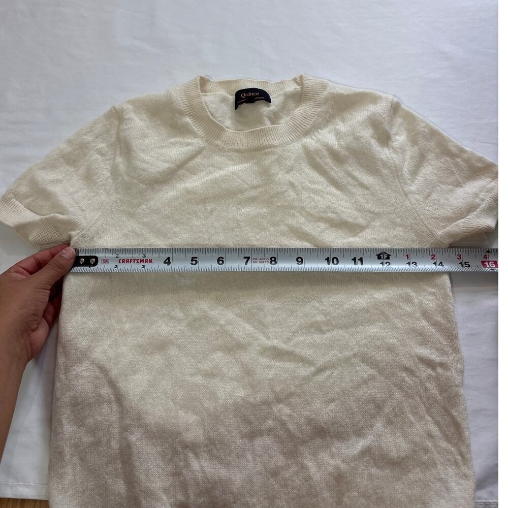 Quince Womens Small Mongolian Cashmere Tee Short Sleeve Minimalist Contemporary - Picture 8 of 8
